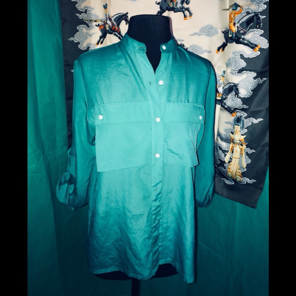 Vintage David Matthew Button Down Size 10 Blouse - image 1